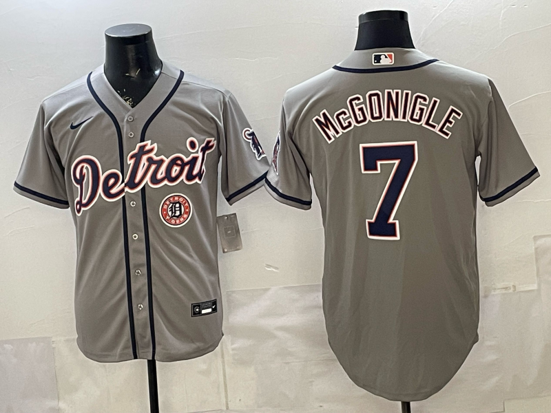 Men Detroit Tigers #7 McGonigle grey Nike 2026 MLB Jersey 0410002->detroit tigers->MLB Jersey